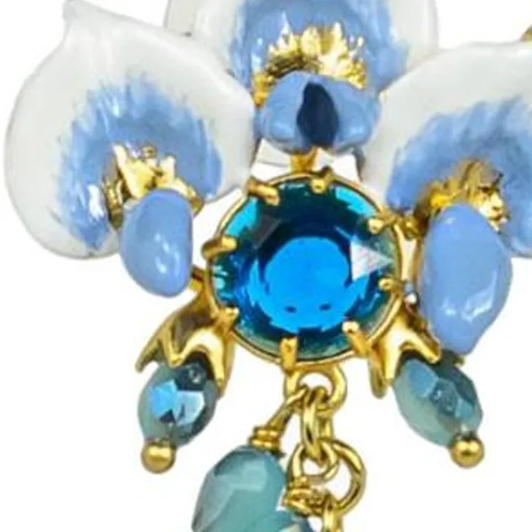 LES NEREIDES Gold Plated Earrings Women's Blue-1