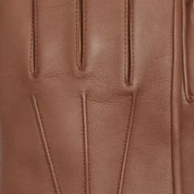 COACH Leather Gloves Unisex Brown-2