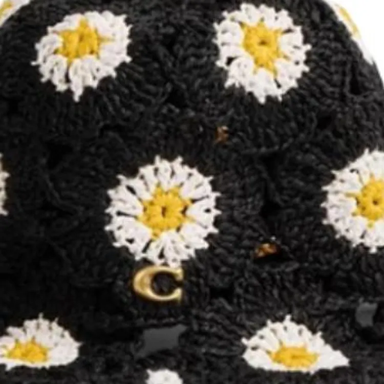 COACH Polyester Bucket Hats Women's Black-1