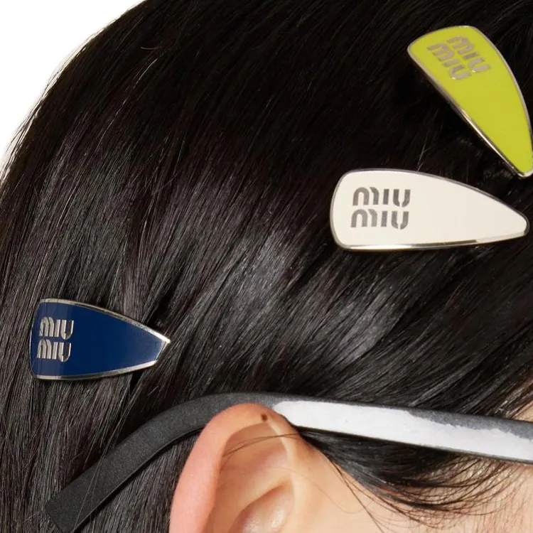 MIU MIU Enamelled Metal Hair Clips-2