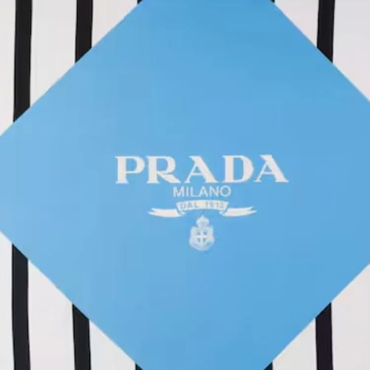 PRADA Silk Scarves Women's Sea Blue-2