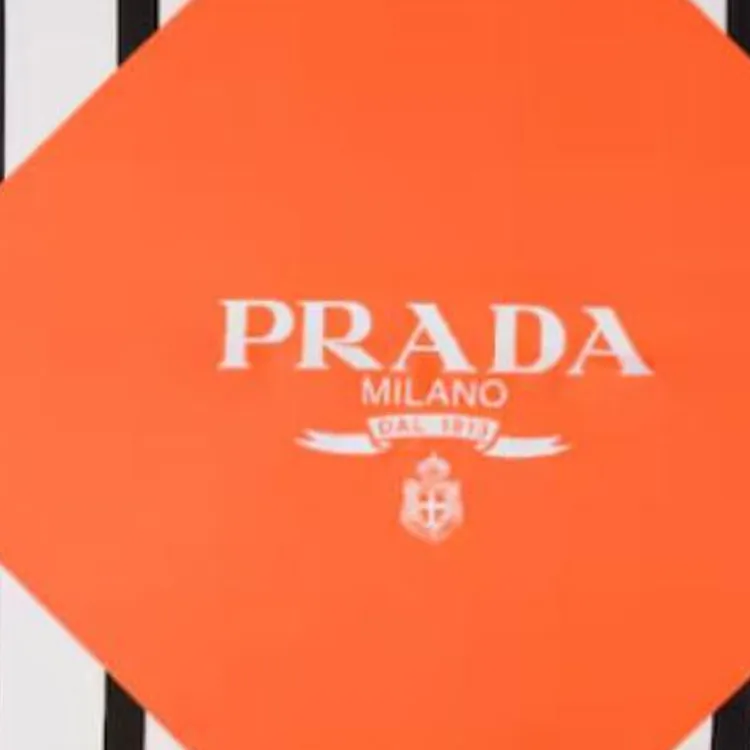 PRADA Fabric Silk Scarves Women's Orange-2