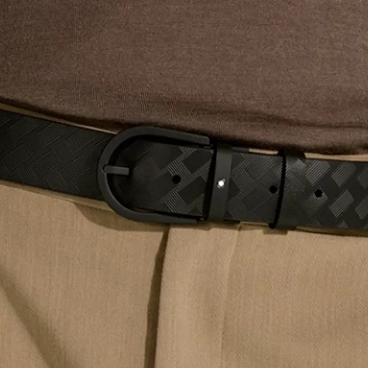 MONTBLANC Horseshoe-buckle Leather Belt-2
