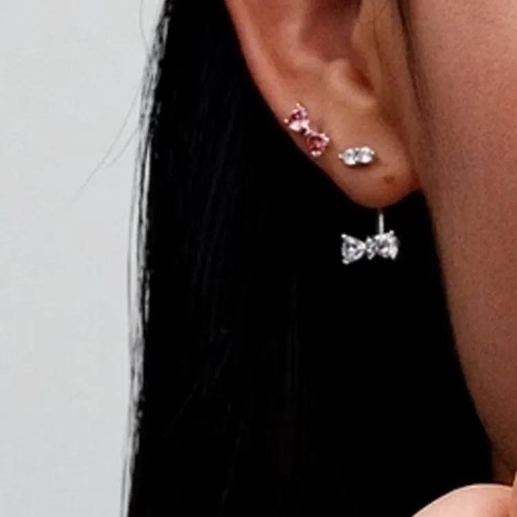 Pandora 925 Sterling Silver Earrings Women's Silver-2