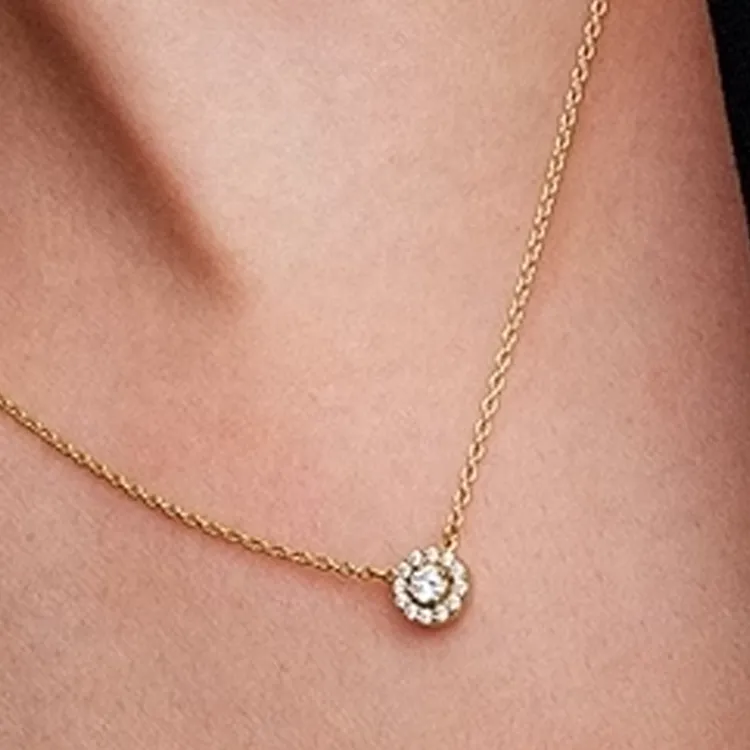 Pandora Gold Plated Necklaces Women's Gold-2
