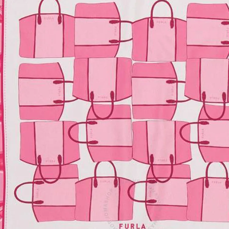 Furla Silk Silk Scarves Women's Pink-1
