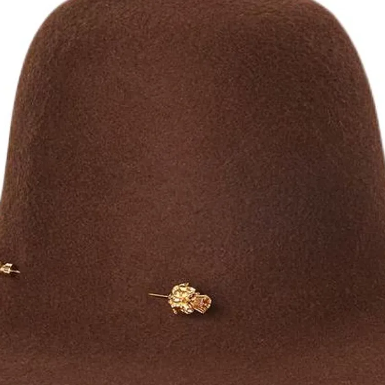 Loro Piana Cashmere Hats & Caps Women's Dark Brown-2