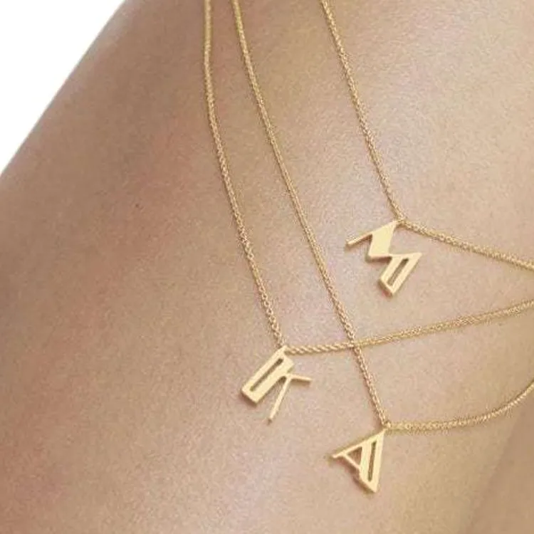 Monica Vinader Alphabet K Pendant Necklace-2