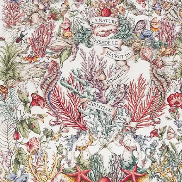 DIOR Mulberry Silk Scarves Women's White-1