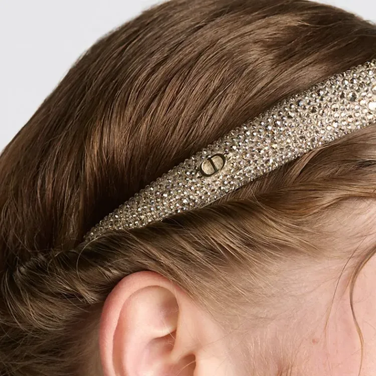 DIOR Fabric Headbands Women's Gold-2