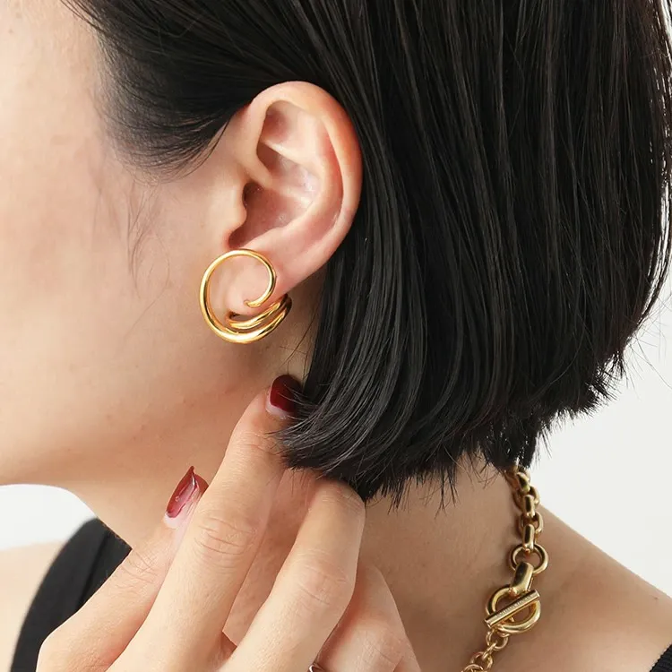 Charlotte Chesnais 18K Gold Plated Earrings Women's Gold-2