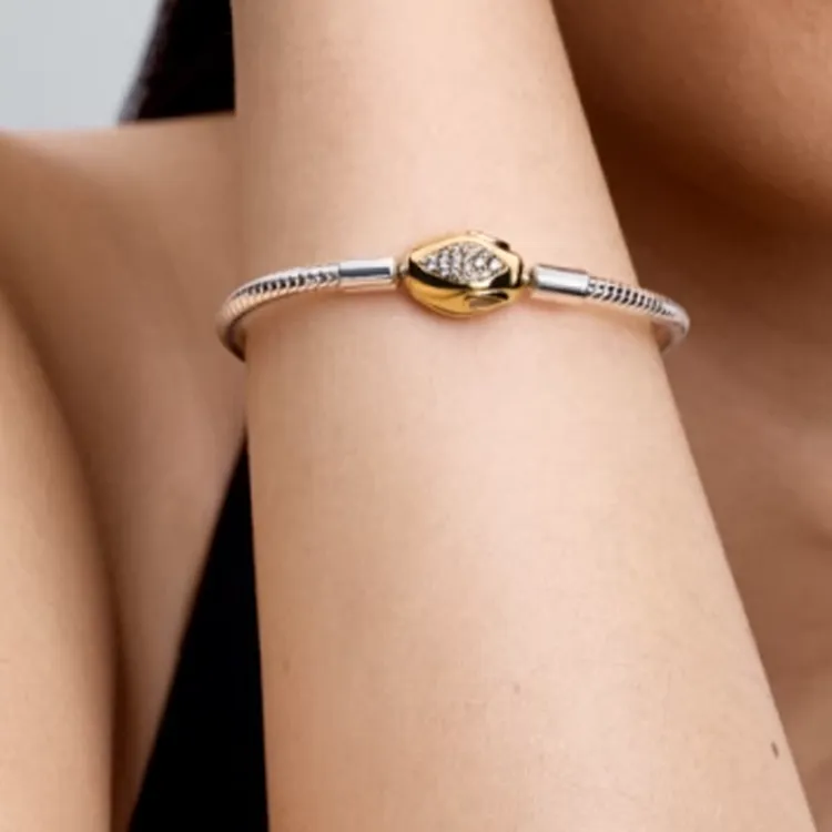 Pandora 925 Sterling Silver Bracelets Women's Silver/Gold-2