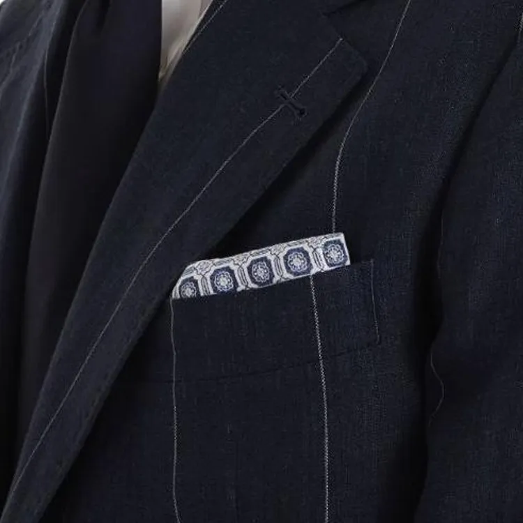 Brunello Cucinelli Geometric Designed Pocket Square-2