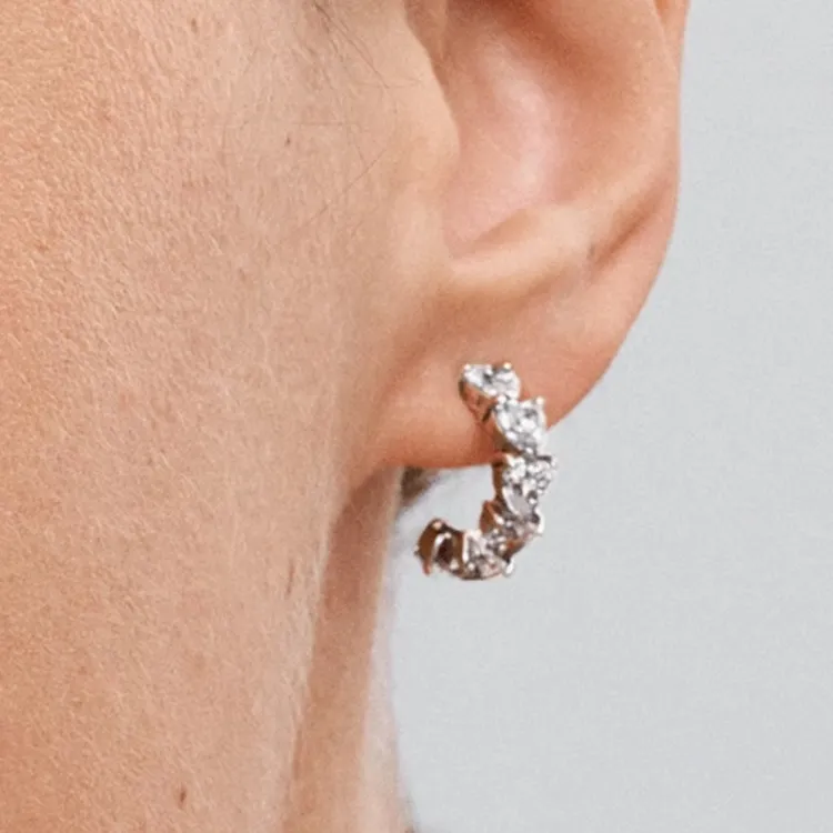 Pandora 925 Sterling Silver Earrings Women's Silver-2