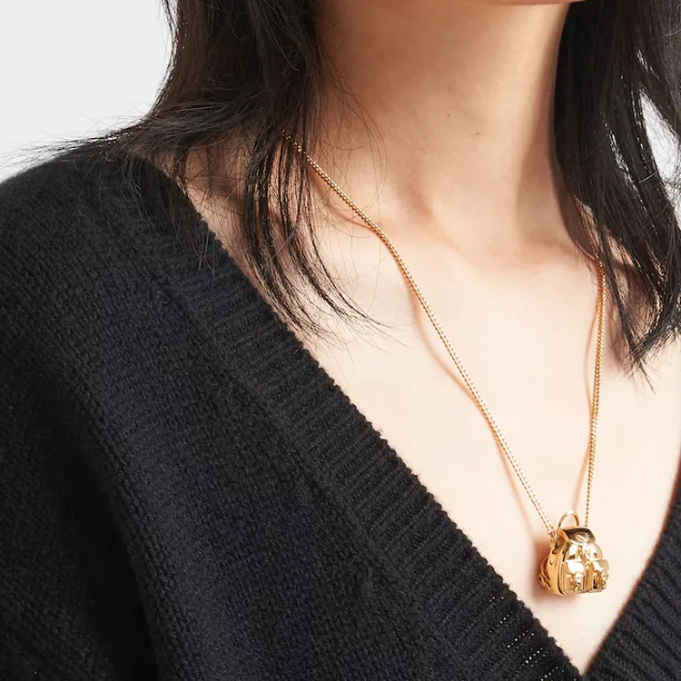 PRADA Metal Necklaces Women's Gold-2