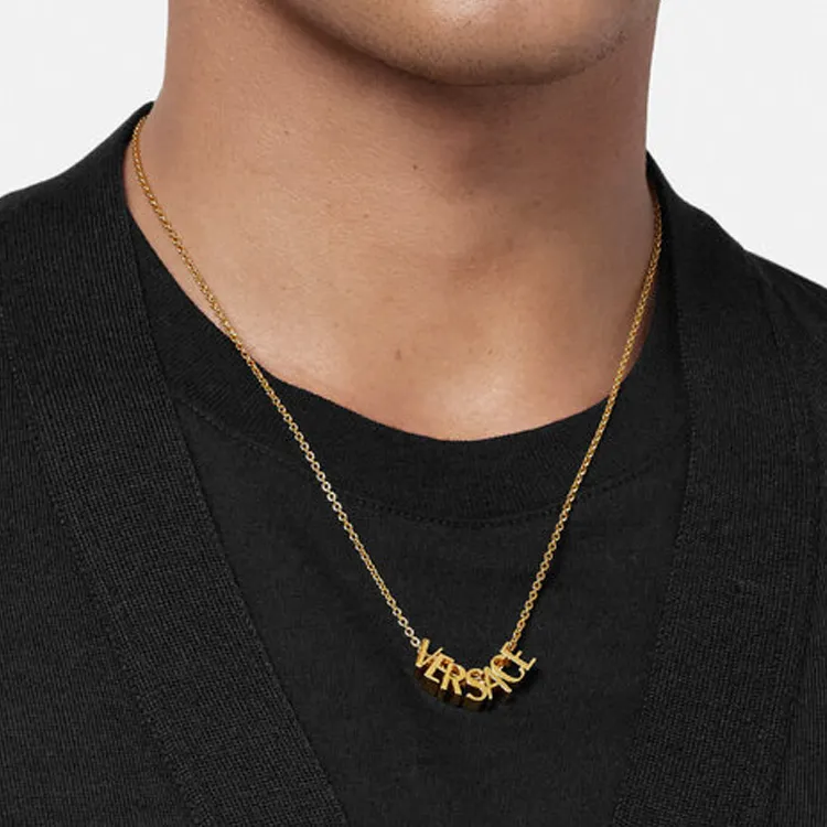 VERSACE Logo lettering Necklace-2
