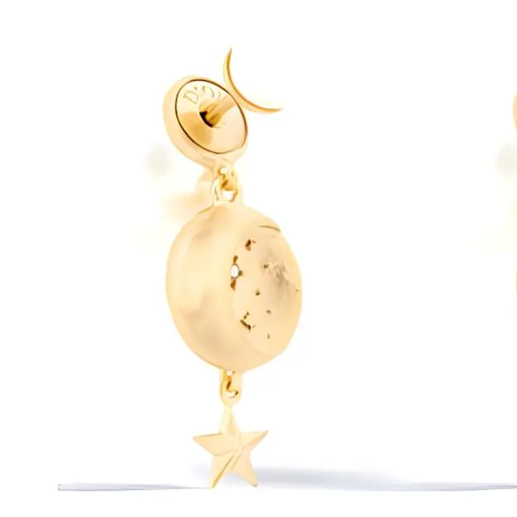 DIOR Metal Earrings Unisex Gold-2