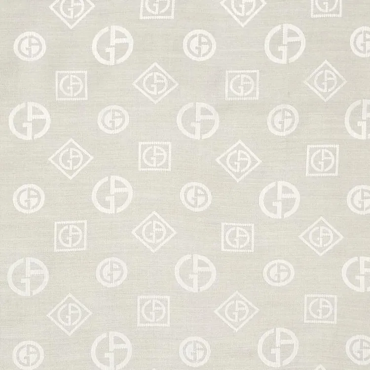 EMPORIO ARMANI Monogram Jacquard Virgin wool And Silk Stole-1