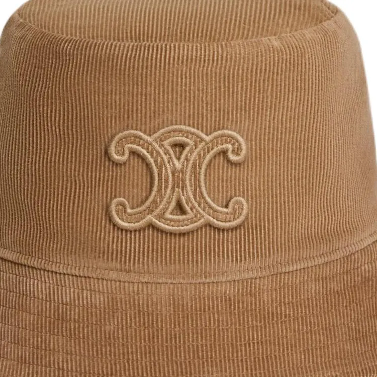 CELINE Triomphe Bucket Hat In Corduroy-2