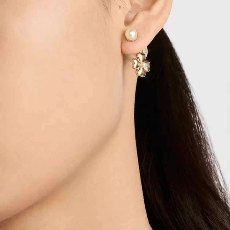 DIOR Metal Earrings Women's Gold-2