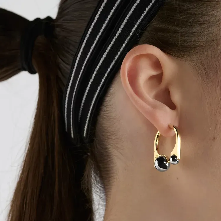 DIOR Metal Earrings Women's Gold-2