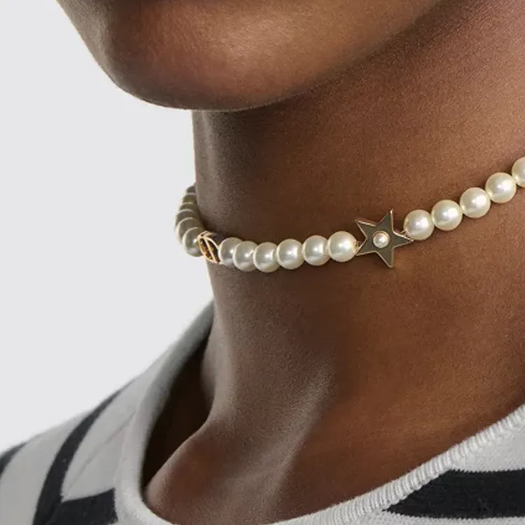 DIOR Metal Necklaces Women's Gold-2