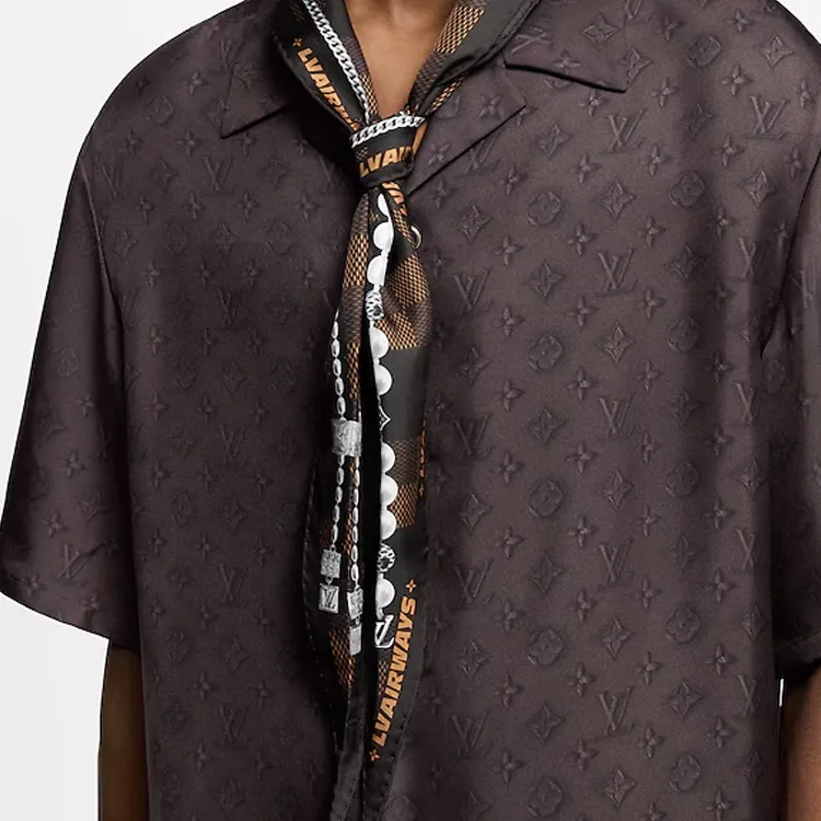 LOUIS VUITTON Damier Tied Up Silk Losange-2