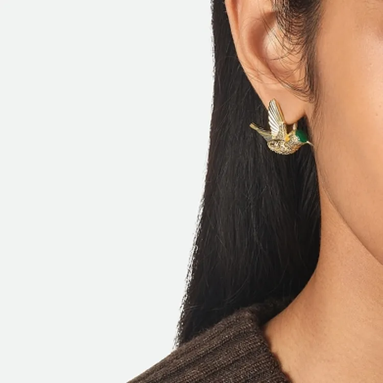 Bottega Veneta 925 Sterling Silver Earrings Women's Gold-2