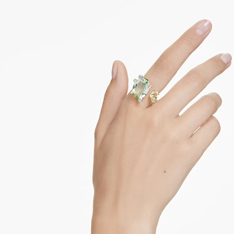 Swarovski Gold Plated Rings Unisex Multicolor-2
