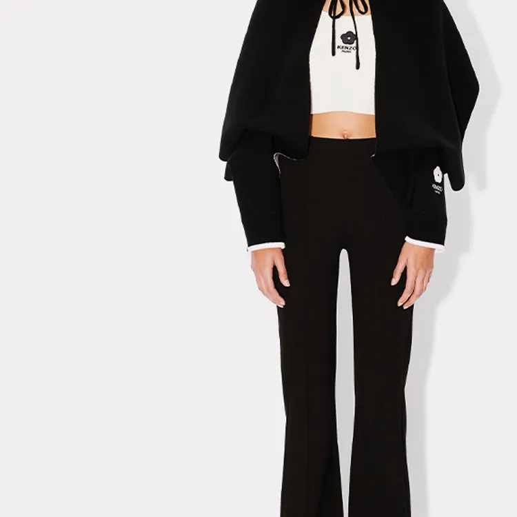 KENZO Cotton Shawls Unisex Black-2