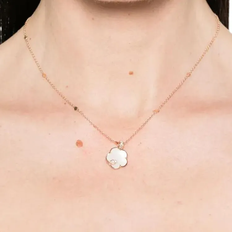Pasquale Bruni 18K Rose Gold Petit Joli Lunaire Pearl And Diamond Necklace-2