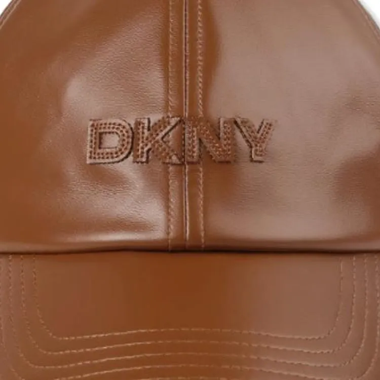 DKNY Metal Baseball Caps Women's Medium Coffee-2