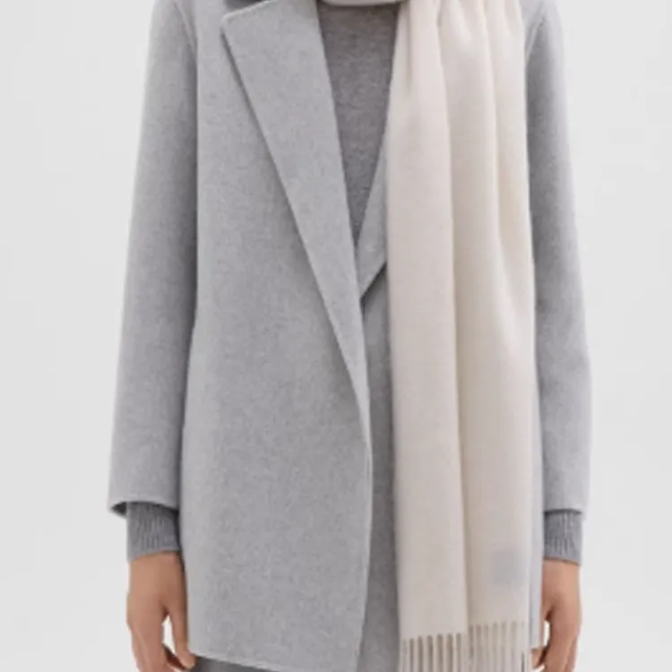 THEORY Cashmere Knit Scarves Women's White-2