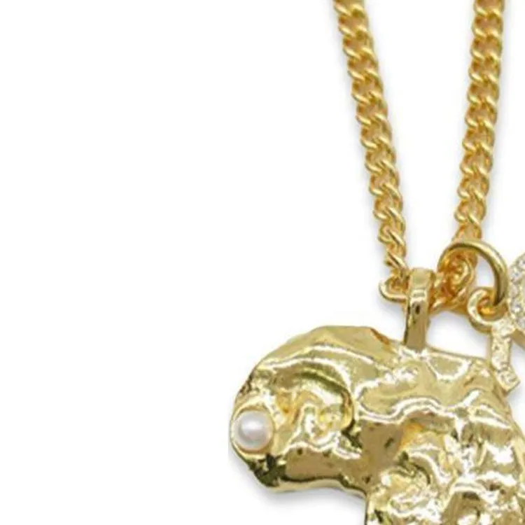CHANEL Gold Plated Necklaces Women's Gold-2