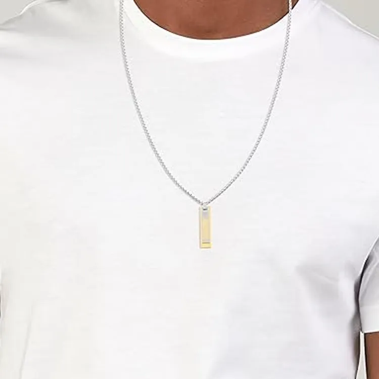 Tommy Hilfiger Stainless Steel Necklaces Men's Silver-2