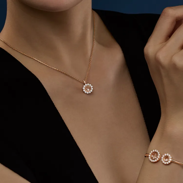 CHOPARD Diamond Necklaces Women's Rose-2