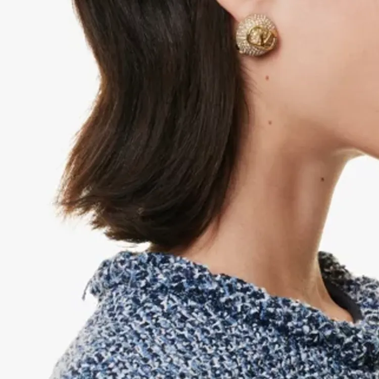 Valentino Metal Earrings Women's Gold-2