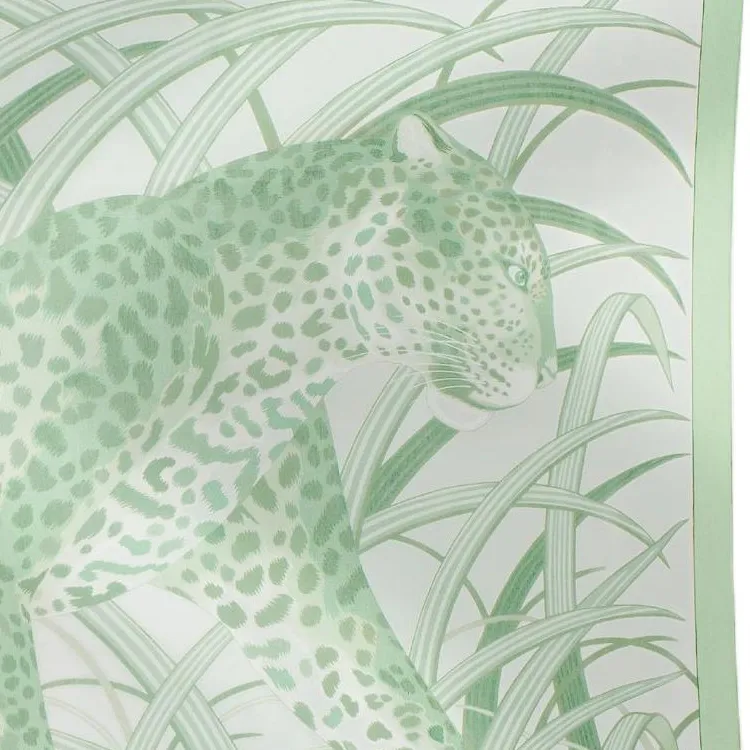 CARTIER Silk Scarves Unisex Green-1