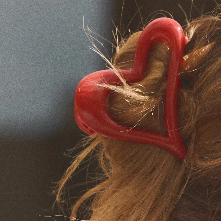 ZARA Acrylic Hair Clips Women's Red-2