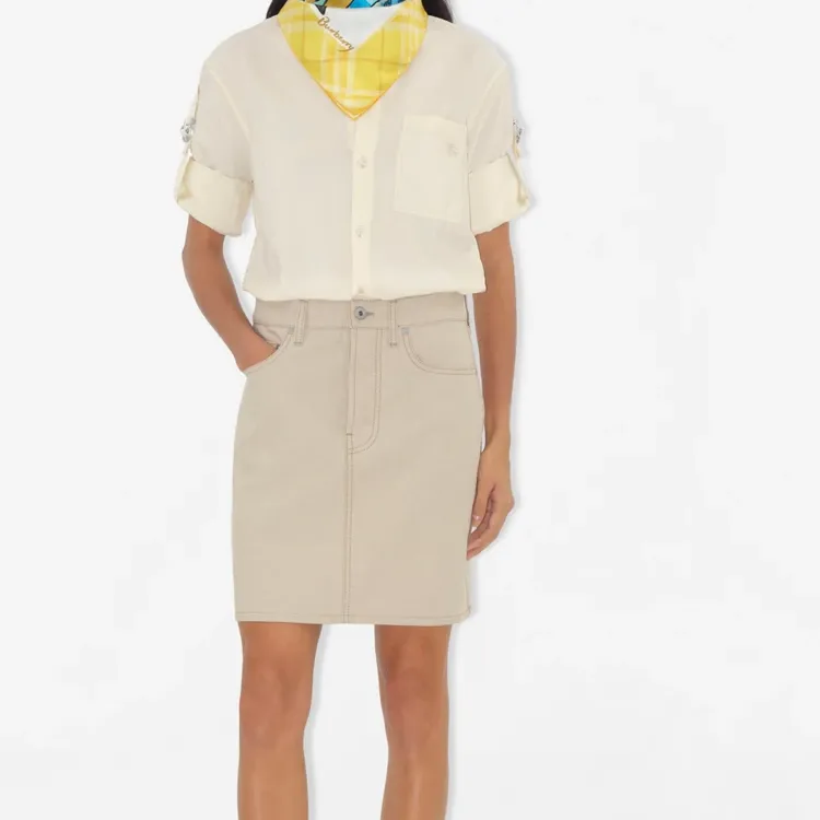 Burberry Silk Scarves Women's Yellow-2