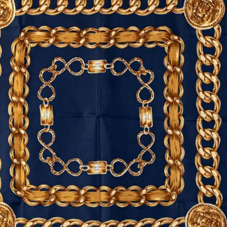 CHANEL 20th Century Interlocking Cc Logo Silk Scarf Scarves-1
