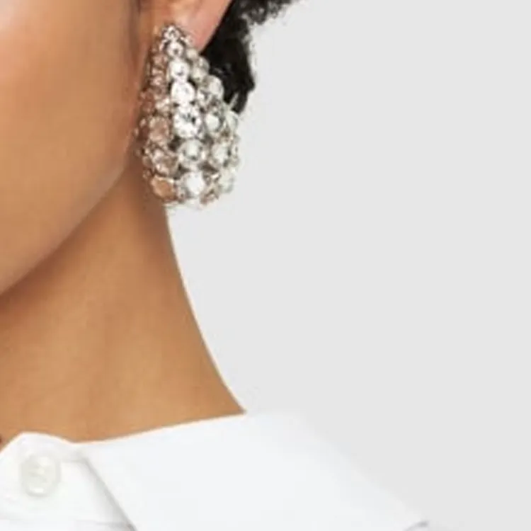 Valentino Brass Earrings Women's Silver-2