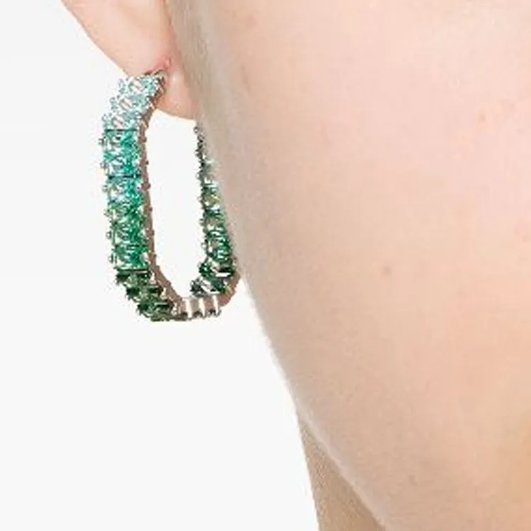 Swarovski Matrix Hoop Earrings-2