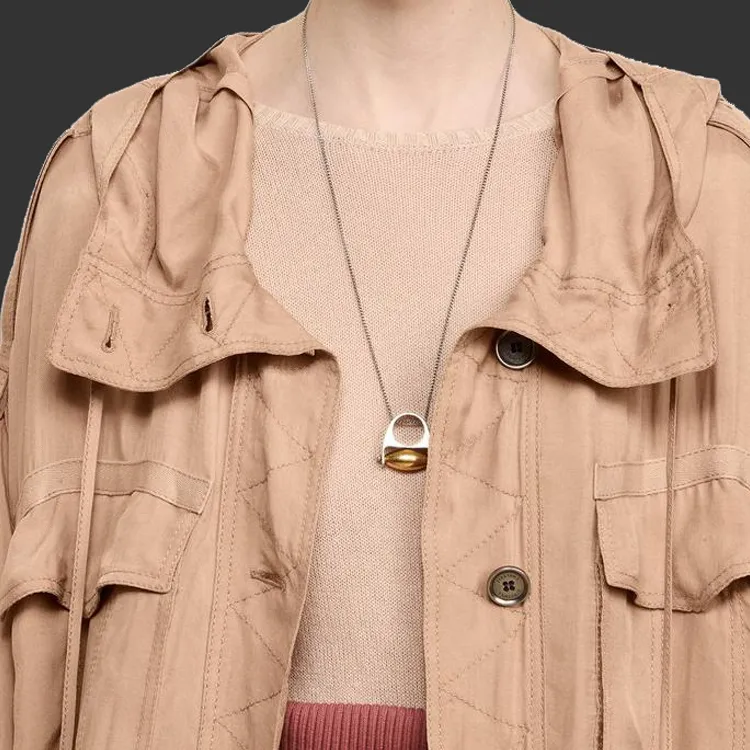 ZARA Brass Necklaces Women's Gold-2