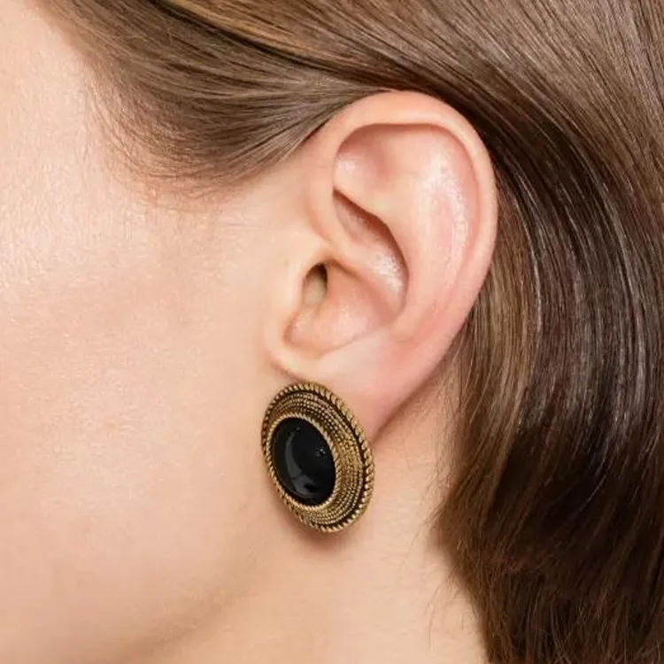 CHANEL Gripoix Clip Earrings-2