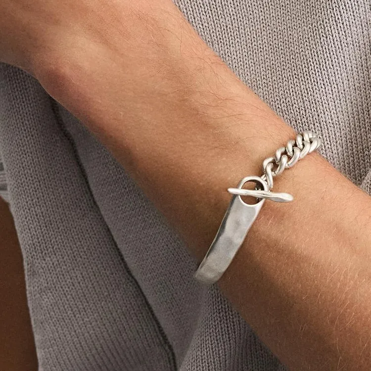 ZARA Metal Bracelets Men's Silver-2
