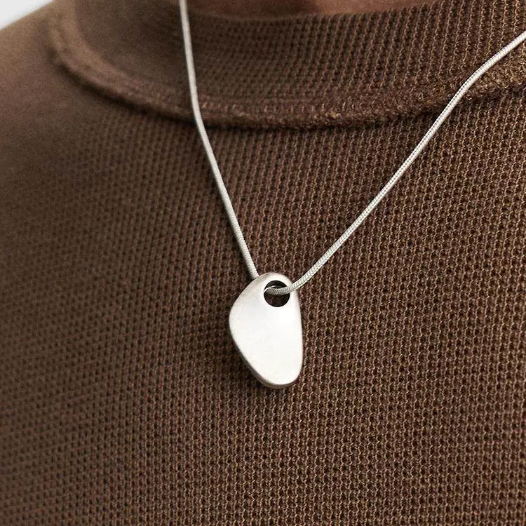 ZARA Metal Necklaces Men's Silver-2