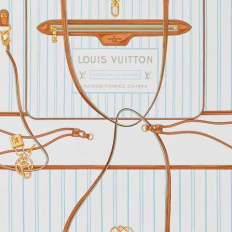 LOUIS VUITTON Mulberry Silk Scarves Women's Beige-2