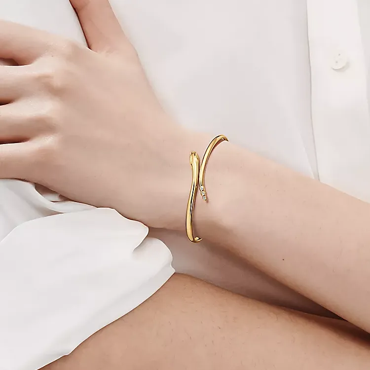 TIFFANY & CO. 18K Gold Bangles Women's Gold-2