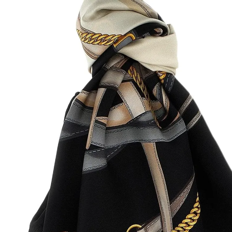 GUCCI Silk Scarves Women's Black-1